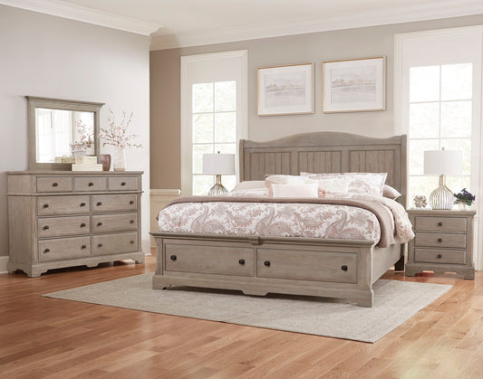 Heritage - King Sleigh Bed Headboard - Graystone