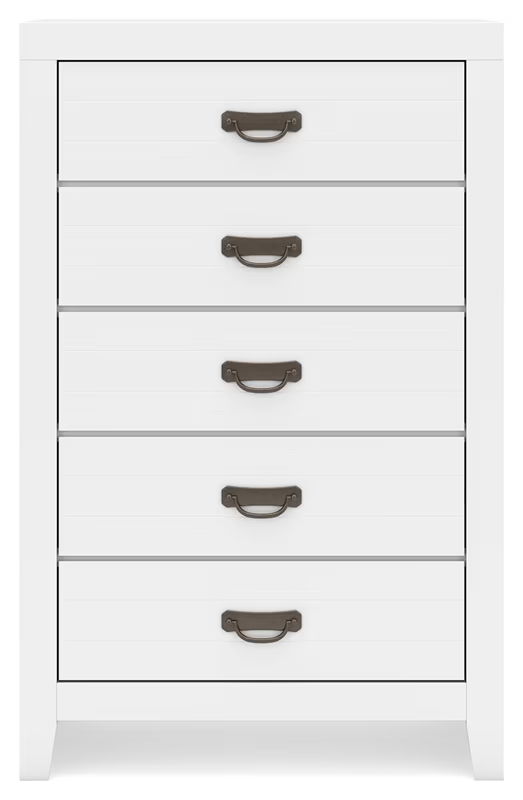 Binterglen - Five Drawer Chest - White