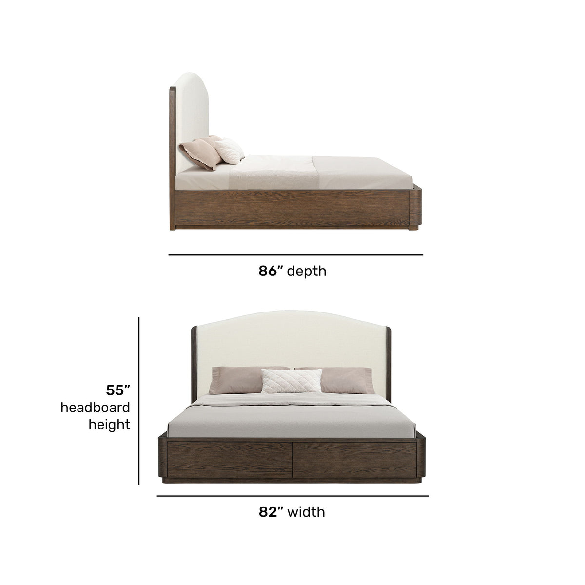 Athens - Upholstered Storage Bed