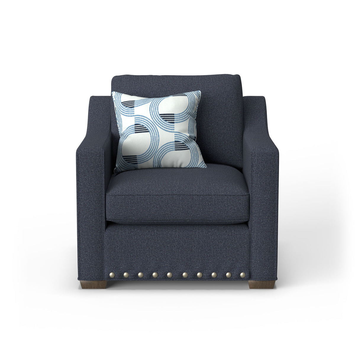 Milo - Fabric Chair With Nailhead Trim