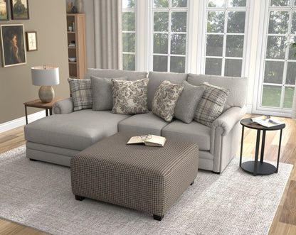 Livingston - Sectional With Comfort Coil Seating, 40" Cocktail Ottoman And Accent Pillows Included