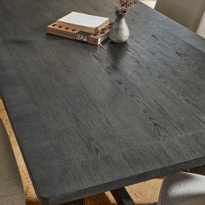 Waterfall - Rectangular Dining Table - Deep Ebony