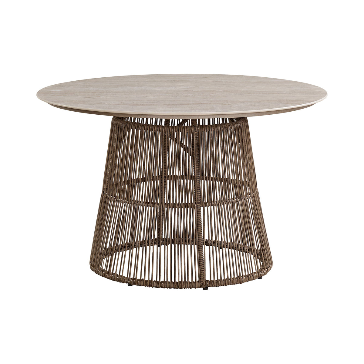 Alesso - Round Dining Table Base - Brown