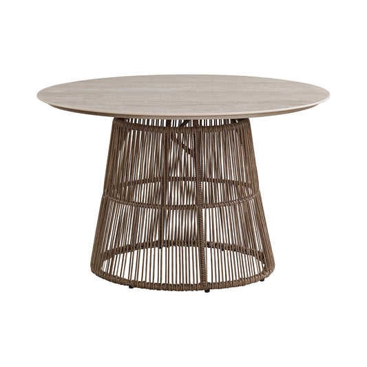 Alesso - Round Dining Table Base - Brown