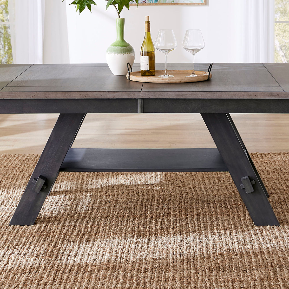Lawson - Pedestal Table Base - Slate / Weathered Gray