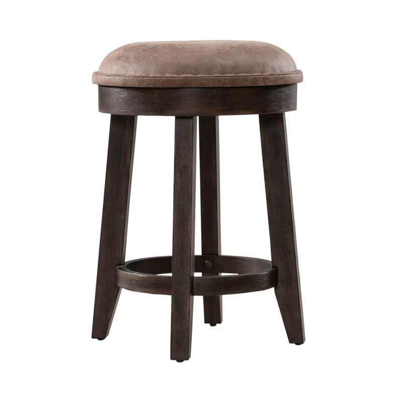 Paradise Valley - Upholstered Console Stool - Saddle Brown
