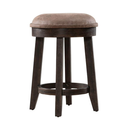 Paradise Valley - Upholstered Console Stool - Saddle Brown