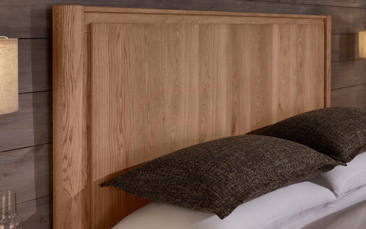 Lodge & Loft - King Radius Poster Headboard - Blond Oak