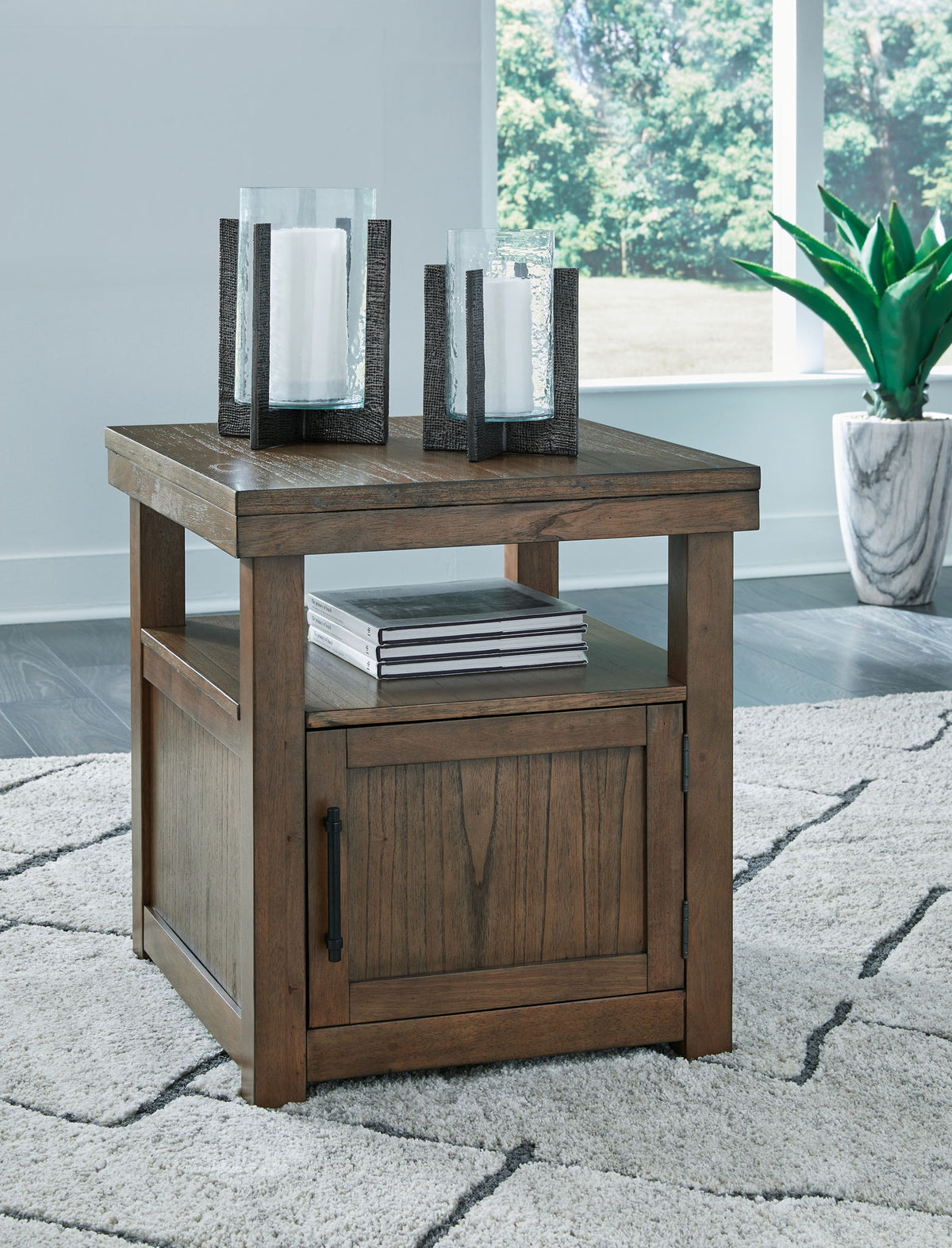 Boardernest - Rectangular End Table - Brown
