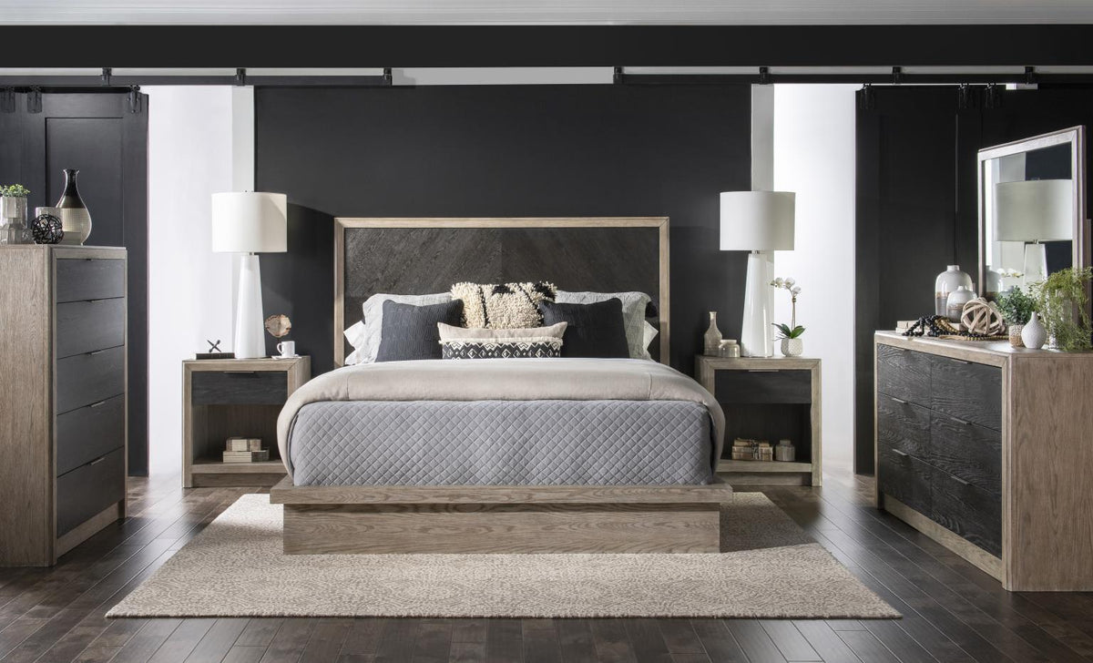 Halifax - Panel Headboard King / California King - Flax And Java