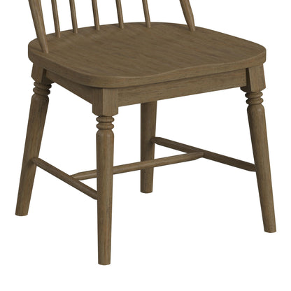 Heritage - Windsor Side Chair (Set of 2) With Leveler - Oak Brown