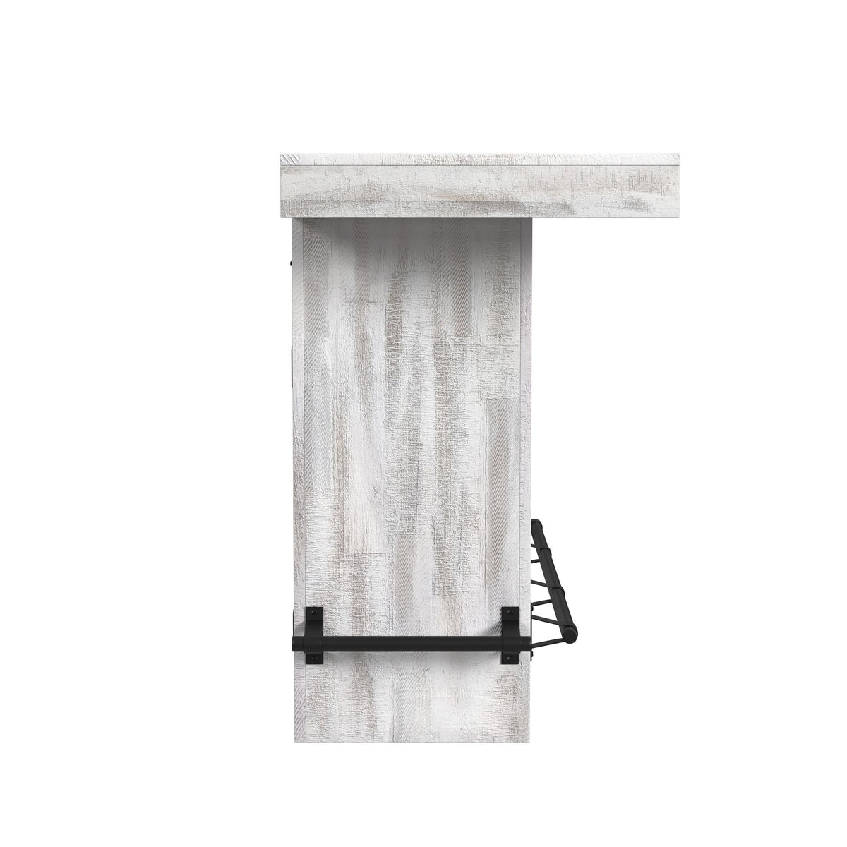 Rogen Rustic - Bar Table Top With USB And Power - Rustic White