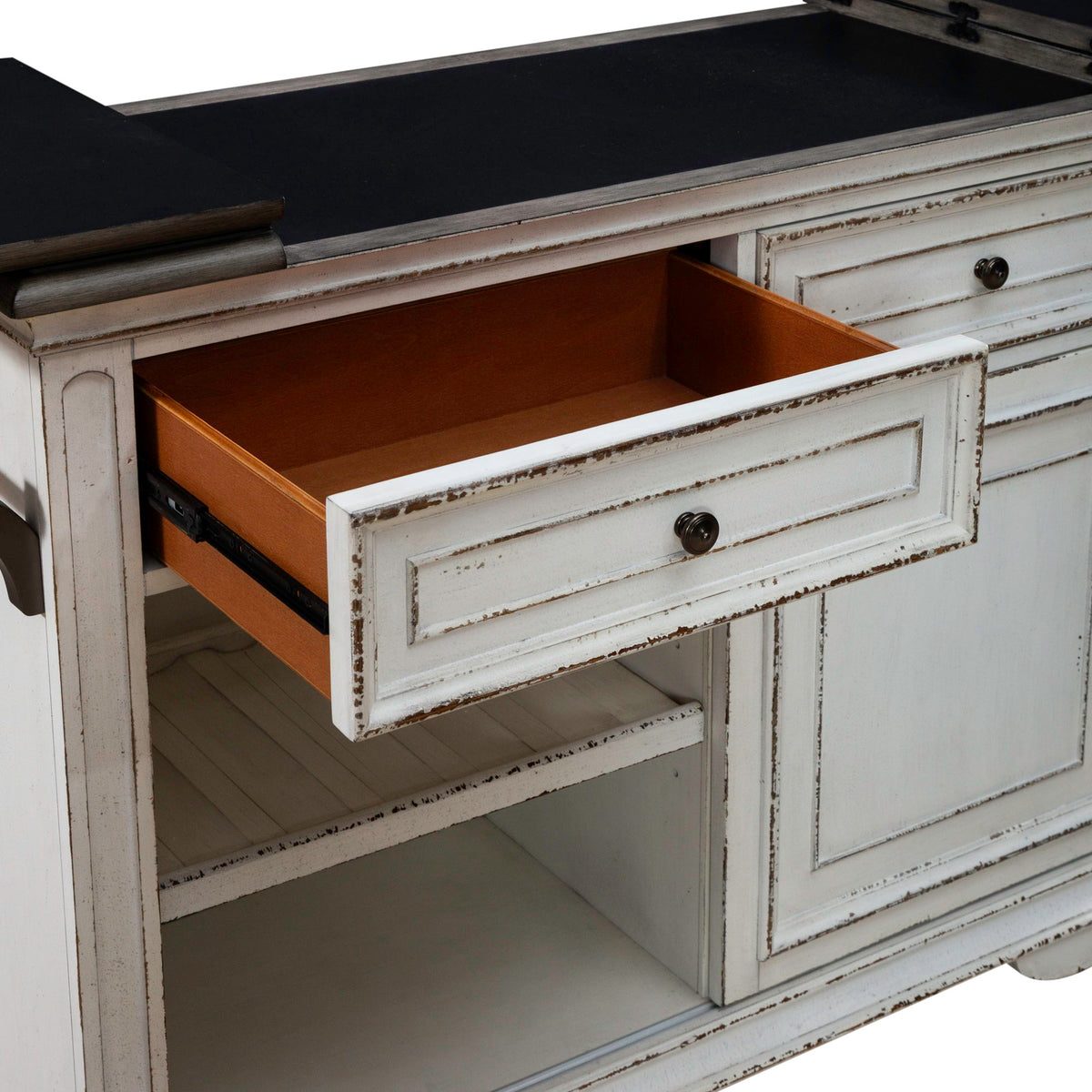 Magnolia Manor - Bar Cart - Antique White