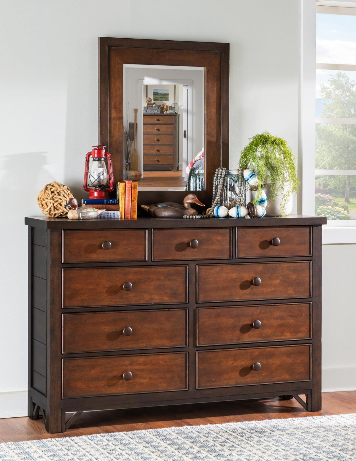Lake House - Two Tone Dresser - Pinecone And Dried Tobacco