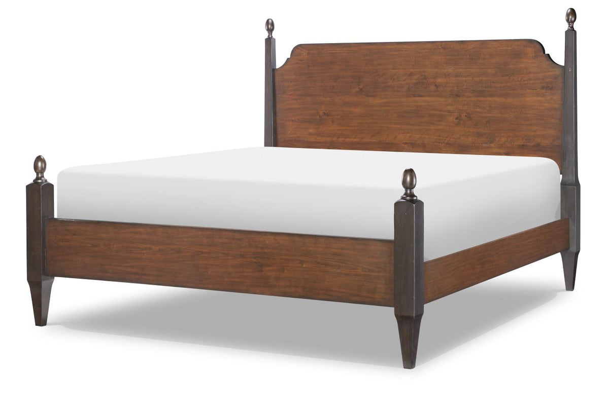 Fenmore - Complete Queen Poster Bed - Mocha And Distressed Cherry