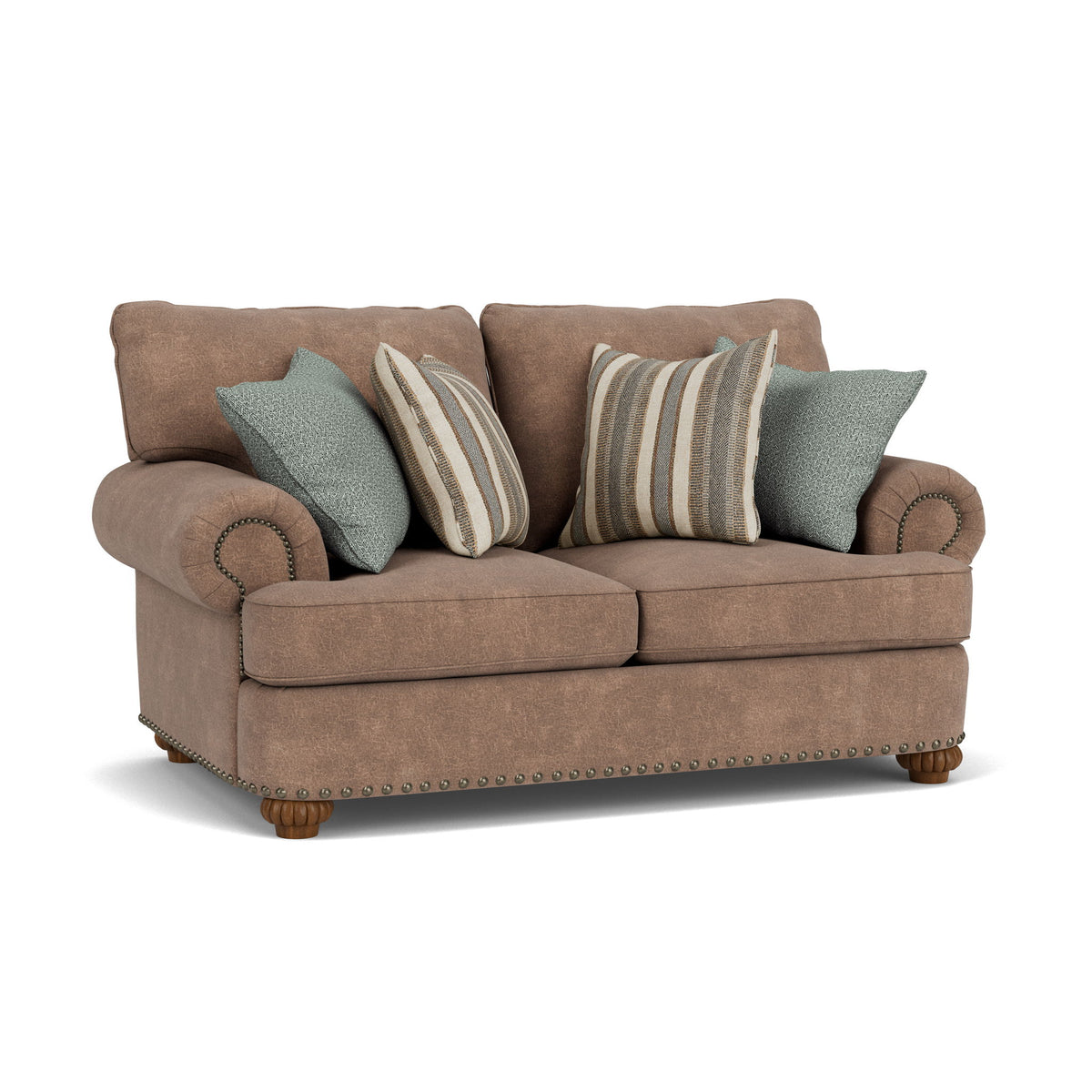 Patterson - Fabric Loveseat, Nailhead Trim