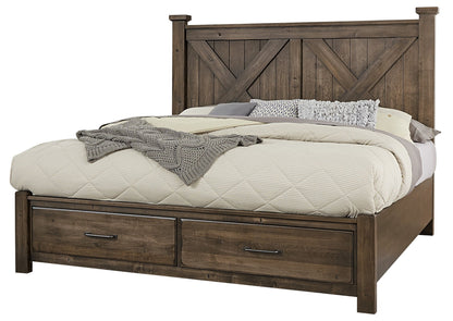 Cool Rustic - King Storage Footboard - Mink
