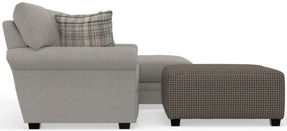 Livingston - Sectional With Comfort Coil Seating, 40" Cocktail Ottoman And Accent Pillows Included