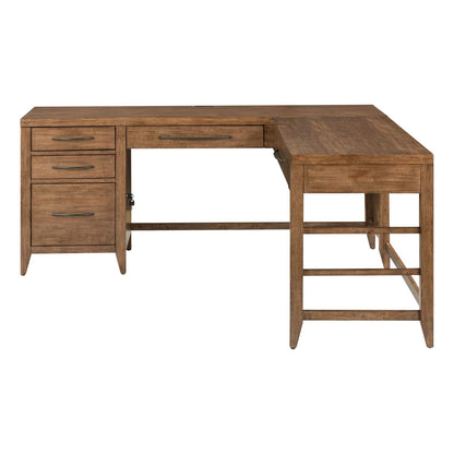 Shaker Lakes - L Shaped Desk Set - Harvest Brown
