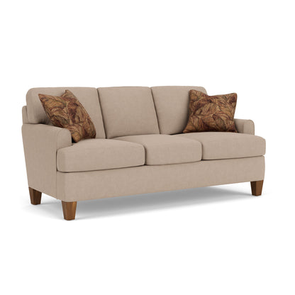 Moxy - Fabric Sofa, T-Shaped Seat Cushion, Rounded Mailbox Arms
