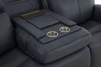 Warren - Power Reclining Sofa With Console, Power Headrest & Lumbar