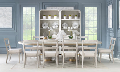 Miramar - Complete Oval Dining Table - Oyster