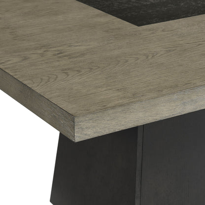 Jemma - Square Dining Table - Gray / Dark Espresso