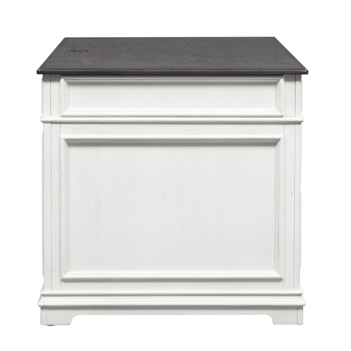 Allyson Park - Desk - Wirebrushed White / Charcoal