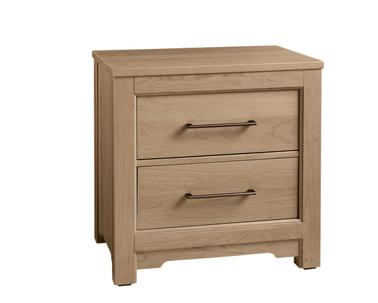 Crafted Cherry - 2 Drawer Nightstand - Bleached Cherry