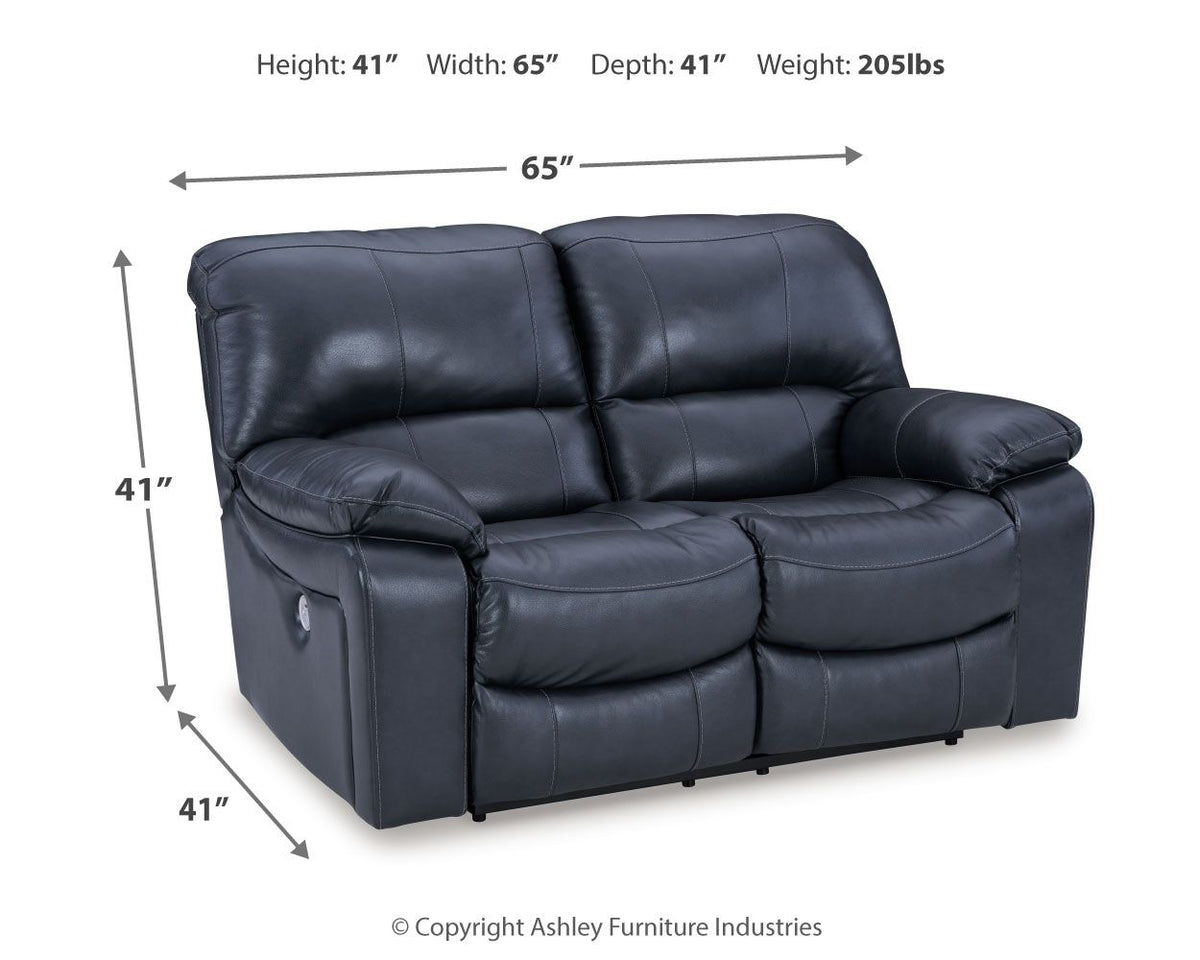 Leesworth - Power Reclining Loveseat - Ocean