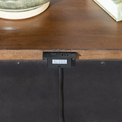 Lake House - Two Tone Open Nightstand - Pinecone And Dried Tobacco