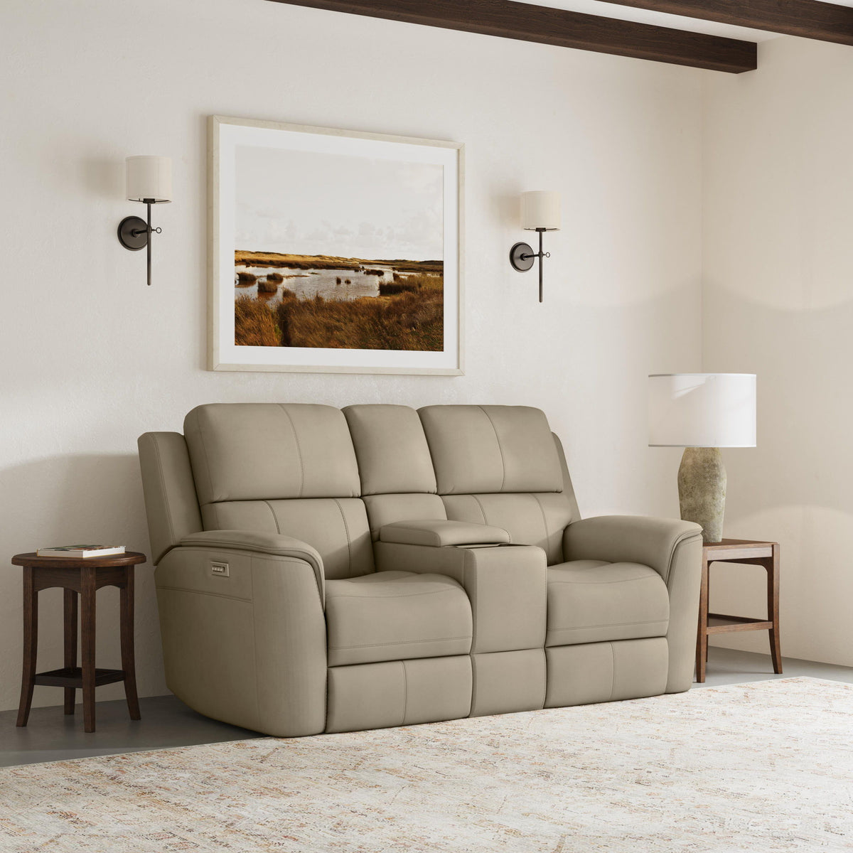 Henry - Power Reclining Loveseat With Console & Power Headrests & Lumbar