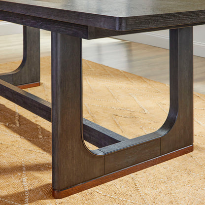 Waterfall - Rectangular Dining Table - Deep Ebony