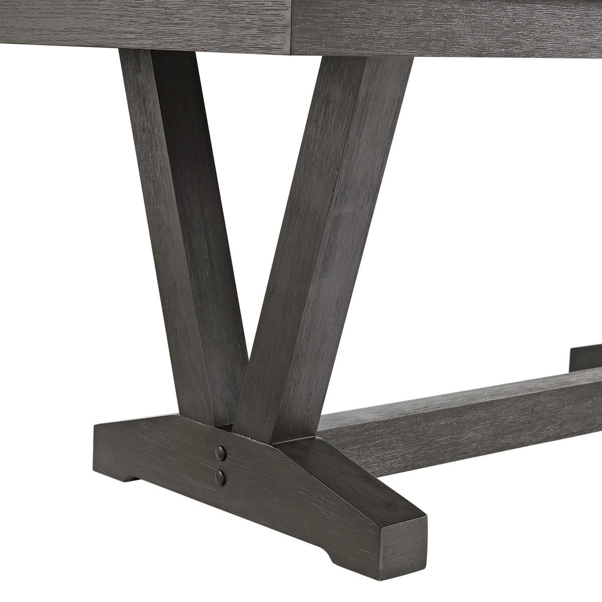 Everdeen - Dining Table With White Faux Marble Top - Charcoal
