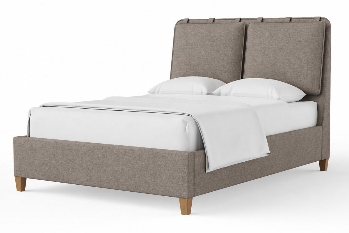 Pure Maple - Queen Upholstered Headboard 5/0 - Mocha / Maple Syrup