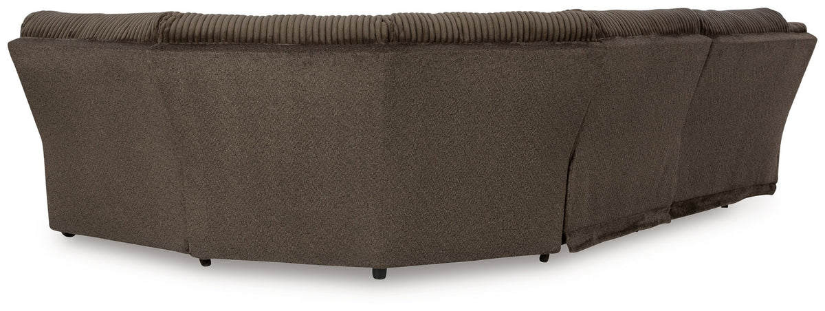 Top Tier - 5-Piece Reclining Sectional - Chocolate