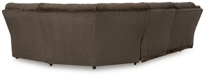 Top Tier - 5-Piece Reclining Sectional - Chocolate