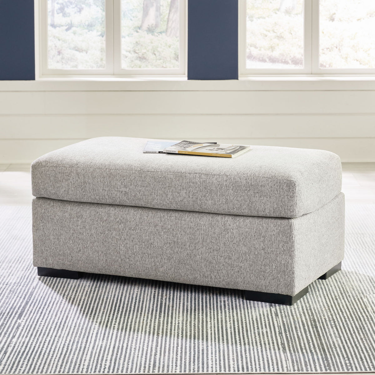 Evansley - 2 Pc. - Chair And A Half, Ottoman - Pewter