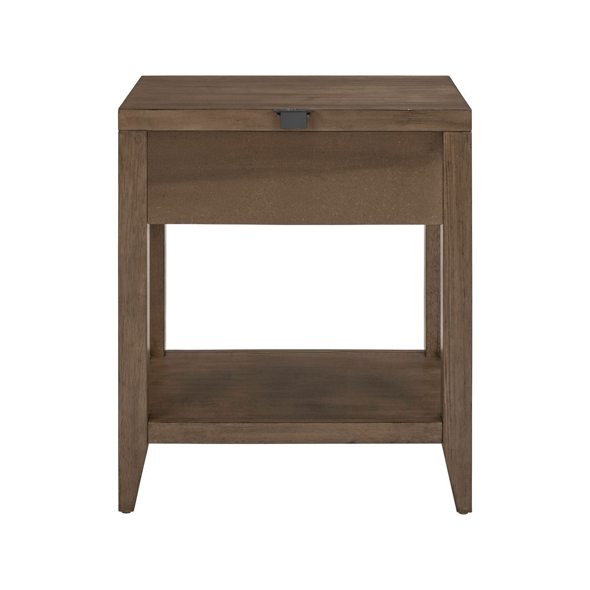 Shaker Lakes - Open Nightstand With Charging Station - Harvest Brown