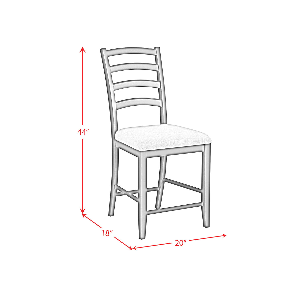 Tulane - 5 Piece Dining Set (Counter Table & 4 Counter Chairs) - Oak & Black