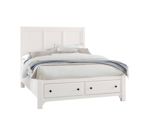 Cool Farmhouse - King/Queen Storage Bed Rails - Soft White