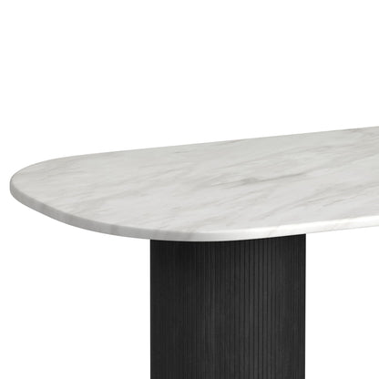 Sylvie - Oval Dining Table With Faux Marble Top