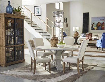 Coming Home - Complete Round Dining Table - Chalk