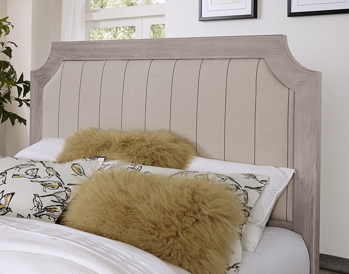 Bungalow - King Upholstered Headboard - Dover Gray Two Tone