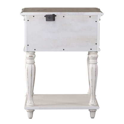Magnolia Manor - Leg Nightstand - Antique White