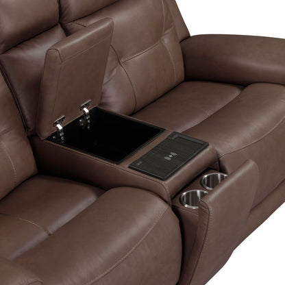 Beckham - Loveseat With Console P2 & ZG - Aline Saddle