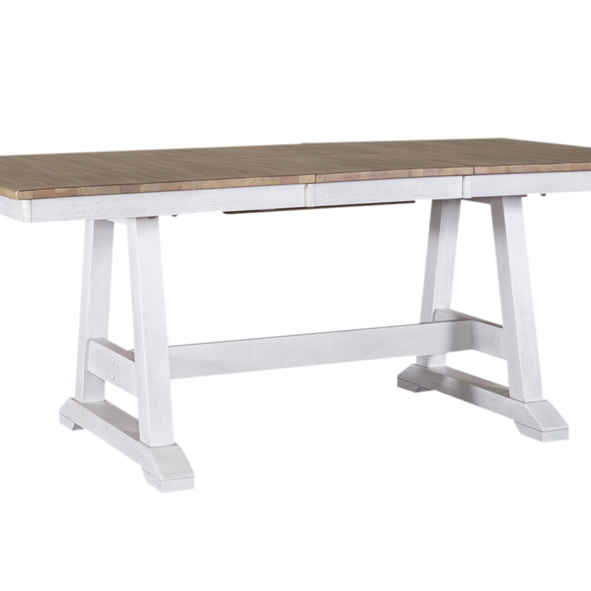 Lindsey Farm - Trestle Table Base - Weathered White & Sandstone