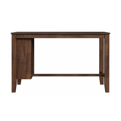 Santa Barbara - Kitchen Island & 2 Counter Stools With Fabric - Walnut / Dark Gray