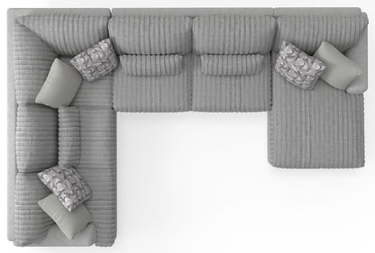 Titan - Sectional With Comfort Coil Seating And Accent Pillows Included
