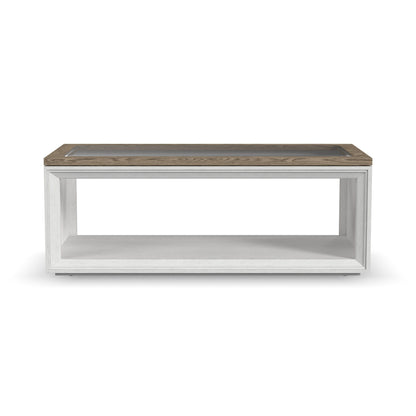 Melody - Rectangular Coffee Table With Casters - White